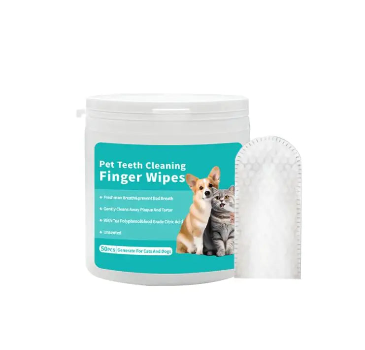 Pet Ear/Teeth Cleaning Wipes with Finger Stall