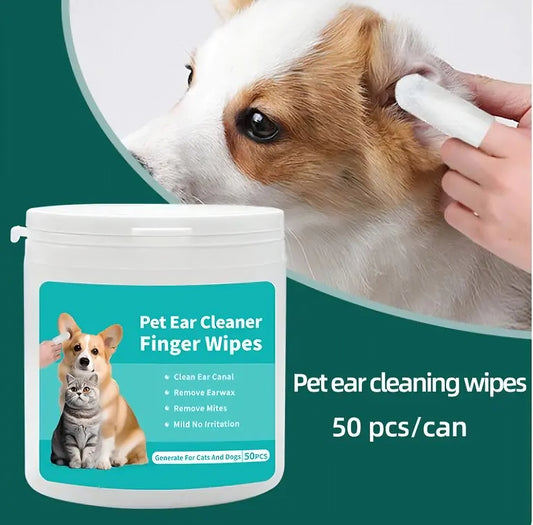 Pet Ear/Teeth Cleaning Wipes with Finger Stall